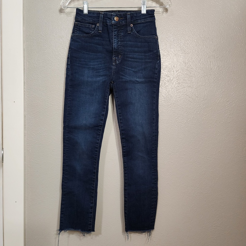 Madewell Women's‎ Jean's Curvy High Rise Skinny Measures 23 Raw Hem Bohemian